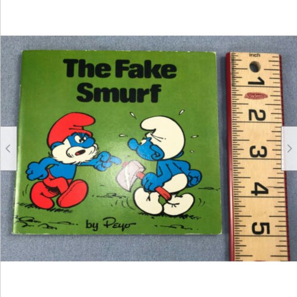 The Fake Smurf Mini Picture Story Book by Peyo Smurfland Papa Smurf 1981 English - Picture 5 of 6